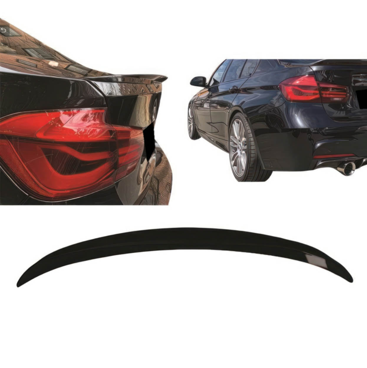 OEM Style Trunk Spoiler - 2012-2019 BMW 3 Series F30 & M3 F80 Sedan Position 2