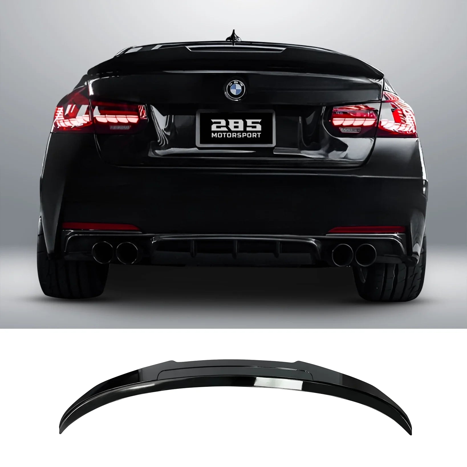 PSM Style Trunk Spoiler - 2012-2019 BMW 3 Series F30 & M3 F80 Sedan Position 1