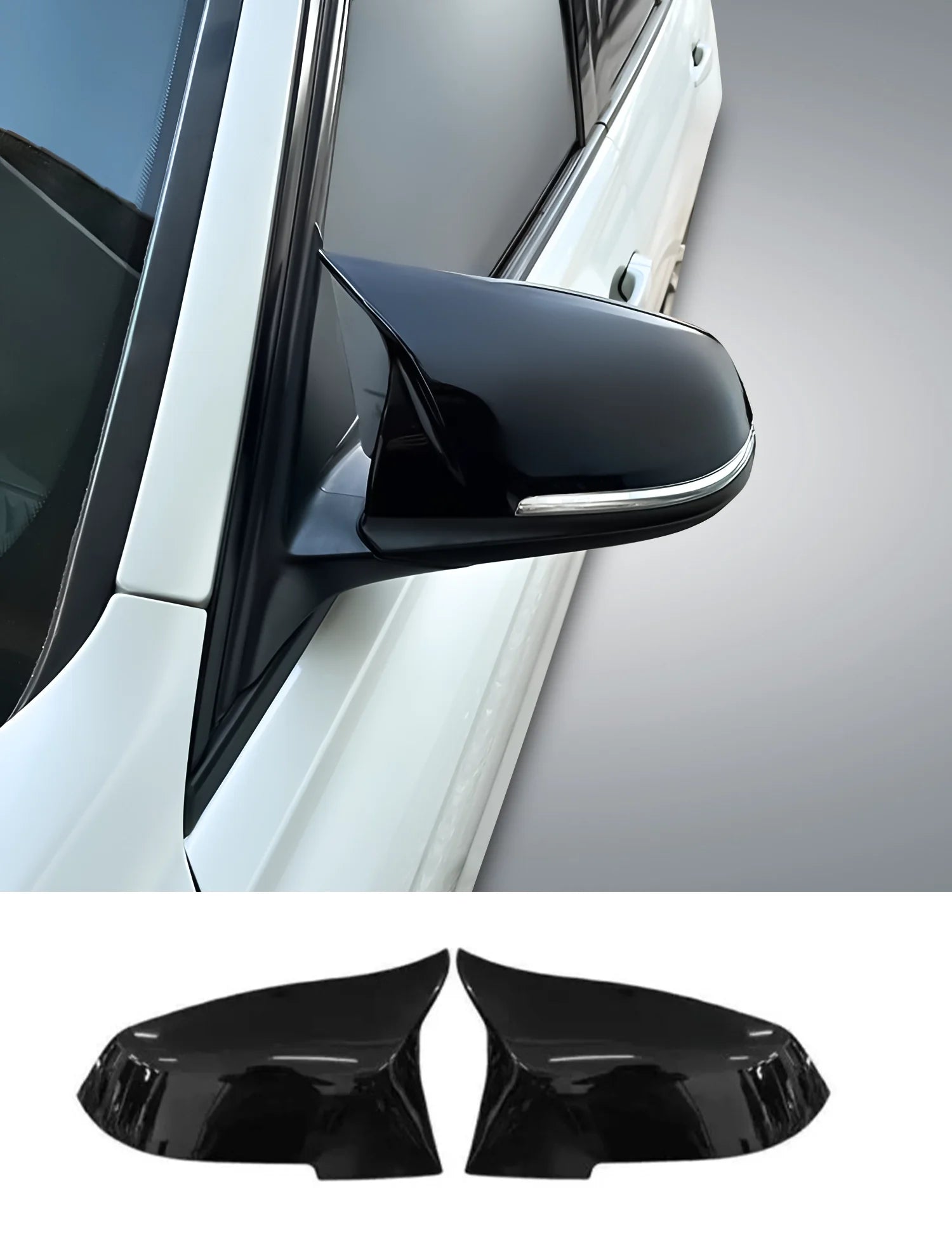 M Style Mirror Covers - 2012-2021 BMW 2 Series F22/F23, 3 Series F30/F31/F34, 4 Series F32/F36 Position 1