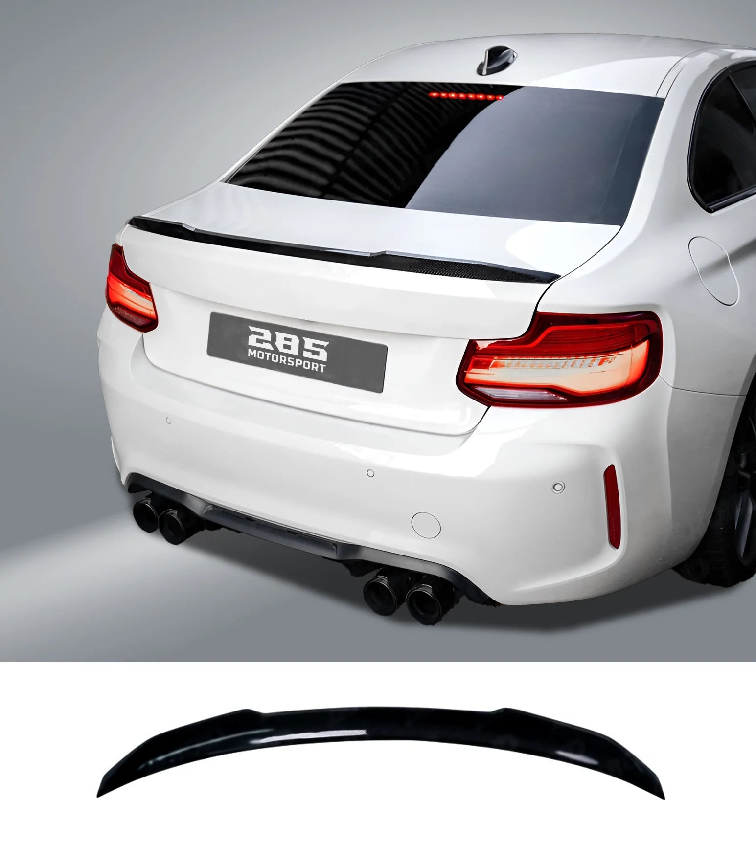 M4 Style Trunk Spoiler - 2014-2021 BMW 2 Series F22 2-Door Coupe Position 1