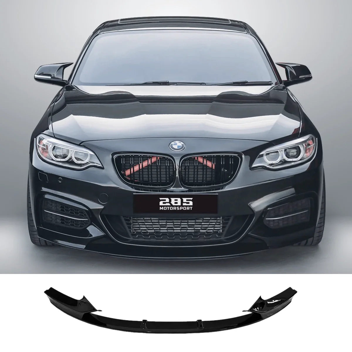 M Style Front Lip Splitter - 2014-2021 BMW 2 Series F22 / F23 2-Door Coupe / Convertible Position 1