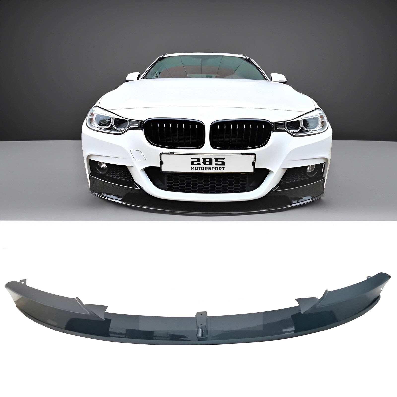 M Style Front Lip Splitter - 2012-2019 BMW 3 Series F30 & M3 F80 Sedan Position 1